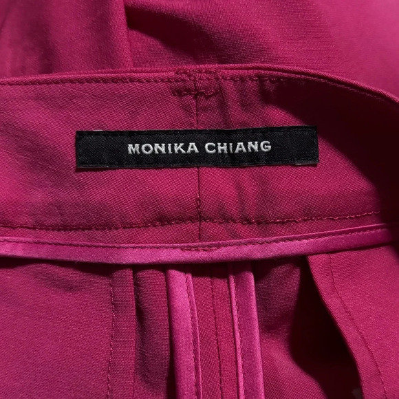 MONIKA CHIANG Elegant Hot Pink Wool Blend Trouser - Picture 9 of 14